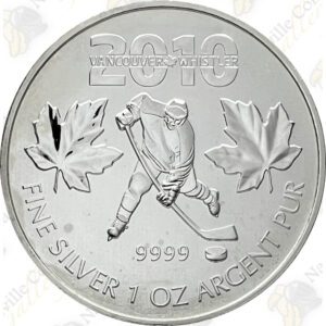 2010 Canada 1 oz BU silver Vancouver Hockey