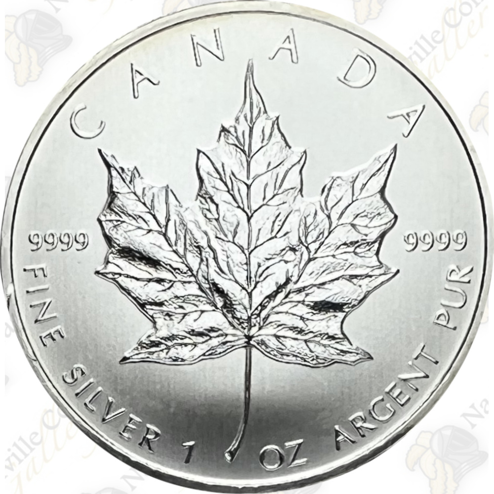 2011 CANADIAN MAPLE LEAF DESIGN 1 oz .9999% SILVER ROUND BULLION COLLECTOR COIN