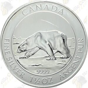 2013 CANADA $8 1.5 OZ .9999 FINE SILVER POLAR BEAR - BU