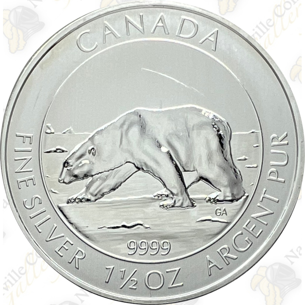 2013 Canada 1 1/2 oz Fine Silver $8 Polar Bear C-1515 