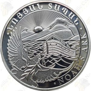 2015 ARMENIA NOAHS ARK - 500 DRAMS - 1 OUNCE .999 FINE SILVER