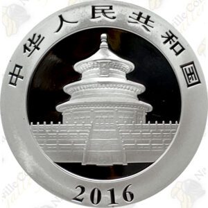 2016 1 oz Chinese Silver Panda – 10 Yuan (30 grams) – Uncirculated