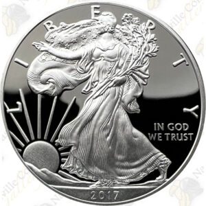 2017 1 OZ PROOF SILVER EAGLE WITH BOX AND COA