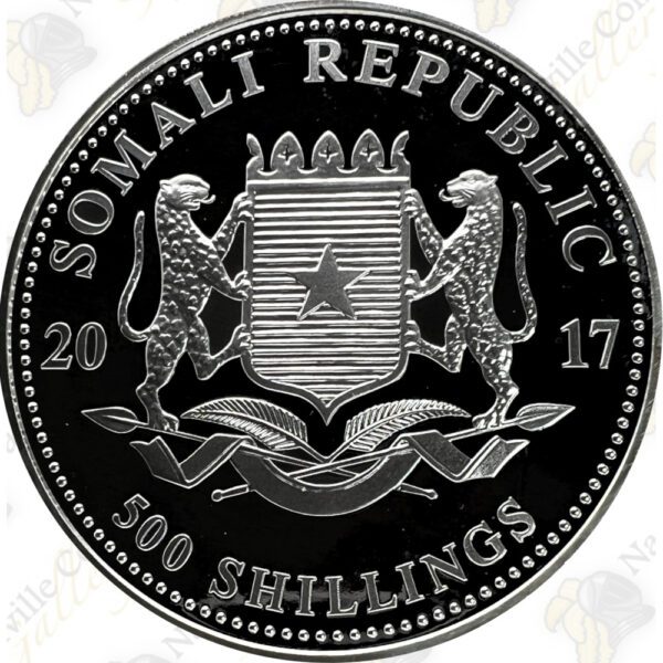 2017 Somalia Silver Elephant - 1 oz .9999 fine silver