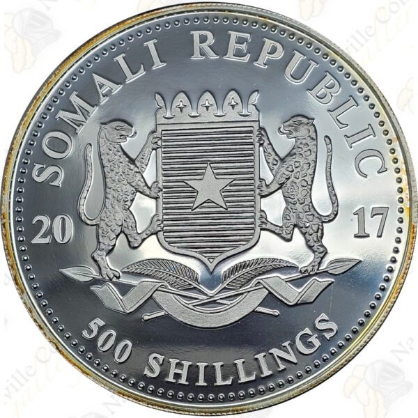 2017 Somalia Silver Elephant - 5 oz .9999 fine silver