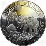 2017 Somalia 1 oz .9999 fine silver Elephant