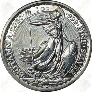 2020 Great Britain 1 oz .999 fine silver Britannia