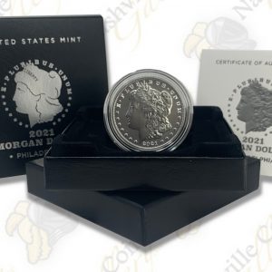 2021-P Morgan Silver Dollar with box and COA -- .858 oz pure silver.