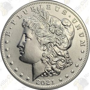 2021-P Morgan Silver Dollar with box and COA -- .858 oz pure silver.