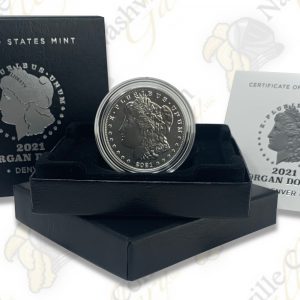 2021-D Morgan Silver Dollar with box and COA -- .858 oz pure silver.