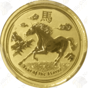 Australia 2014 1/20 oz .9999 fine gold Year of the Horse