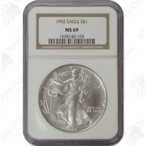 1992 American Silver Eagle - 1 oz - NGC MS69