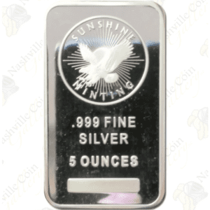 Sunshine Mint 5 oz .999 fine silver bar