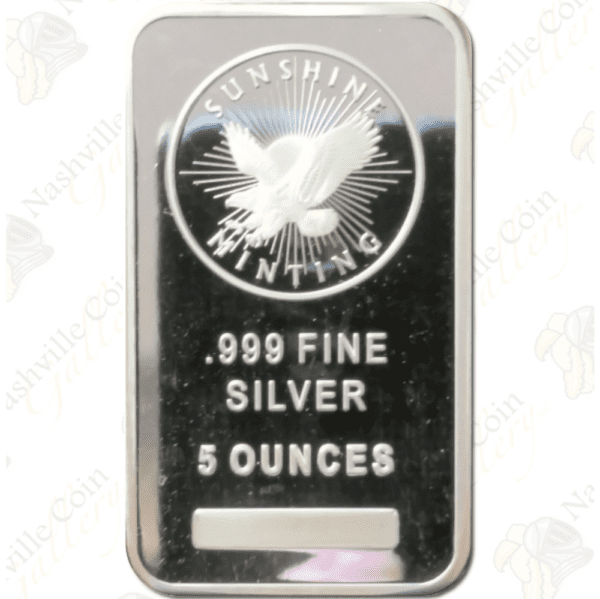 Sunshine Mint 5 oz .999 fine silver bar