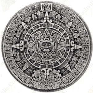 South Korea 1 Kilo .999 fine silver Aztec Sun Stone