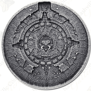 South Korea 1 Kilo .999 fine silver Aztec Sun Stone