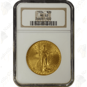 US $20 Gold St. Gaudens MS63