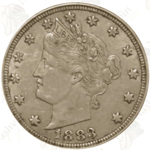 1883 "No CENTS" 5c Liberty Nickel