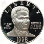 1998 Black Patriots Proof Silver Dollar