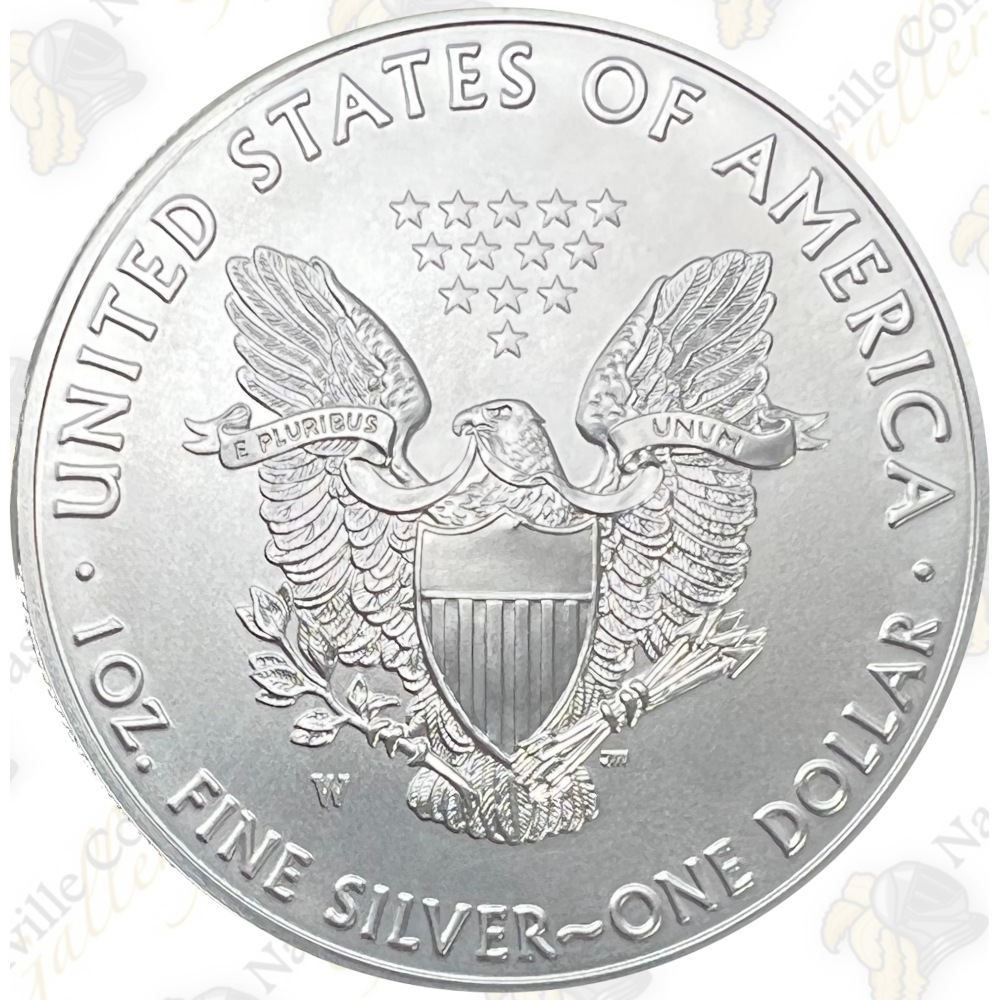 SOLD OUT 2014 "W" Mint Mark Uncirculated Silver American Eagle Burnished Coin 1