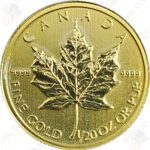 Canada 1/20 oz .9999 fine gold Maple Leaf