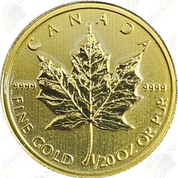 Canada 1/20 oz .9999 fine gold Maple Leaf