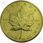 Canada 1/2 oz .9999 fine gold Maple Leaf