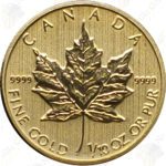 Canada 1/10 oz .9999 fine gold Maple Leaf