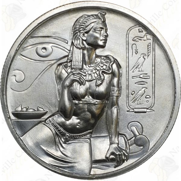 Cleopatra Egyptian Gods Series 2 oz Silver BU UHR Coin/Round in capsule