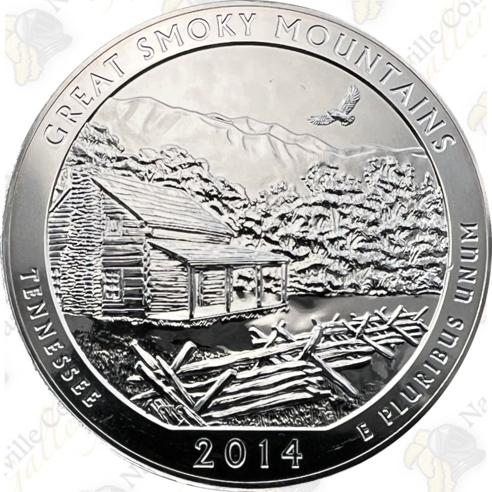 2014 Great Smoky Mountains 5 oz. ATB Silver Coin - Uncirculated