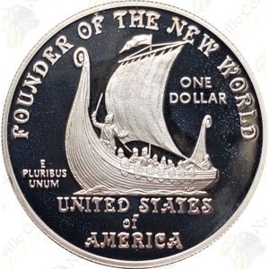 2000 Leif Ericson Proof Commemorative Silver Dollar