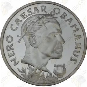 2017 Silver Shield (by Golden State Mint) 1 oz .999 fine silver "Nero Caesar Obamanus"