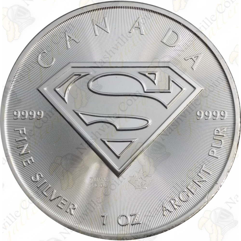 2016 Canada $5 1 oz .9999 fine Silver Superman - SKU #12228