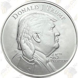 MAGA! DONALD TRUMP 1 OZ .999 FINE SILVER ROUND BY ELEMETAL