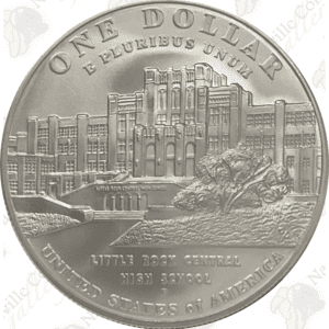 2007 Little Rock Desegregation Uncirculated Silver Dollar