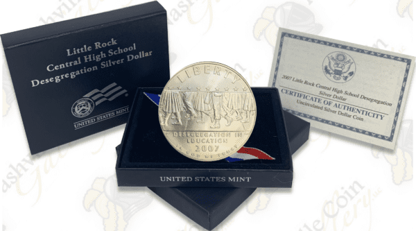 2007 Little Rock Desegregation Uncirculated Silver Dollar