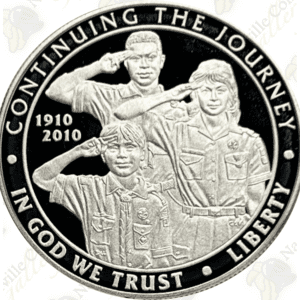 2010 Boy Scouts Commemorative Proof Silver Dollar