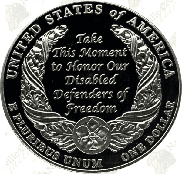 2010 Disabled Veterans Commemorative Proof Silver Dollar