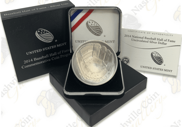 2014 Baseball Hall Of Fame - Uncirculated Silver Dollar