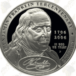 2006 Benjamin Franklin "Founding Father" Proof Silver Dollar