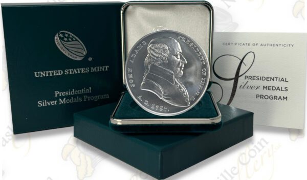 John Adams 1 oz Silver Presidential Medal