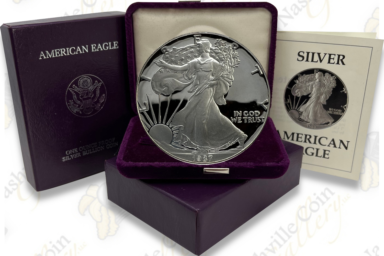 1 OZ Brilliant Uncirculated 2015 W 1 oz Proof Silver American Eagle w/Box & COA