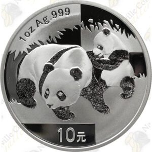 2008 1 OZ CHINESE SILVER PANDA – 10 YUAN – UNCIRCULATED