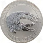 2014 Australia 1 oz .999 fine silver Saltwater Crocodile