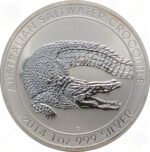 2014 Australia 1 oz .999 fine silver Saltwater Crocodile