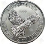 2018 Canada 1.5 oz .9999 fine silver Snowy Owl
