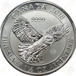 2018 Canada 1.5 oz .9999 fine silver Snowy Owl