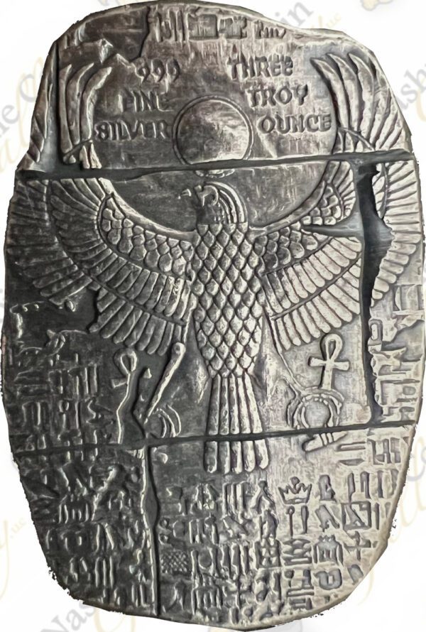 Monarch Egyptian "Horus" 3 oz .999 fine silver bar