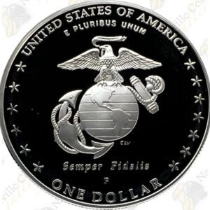 2005 Marine Corps Proof Silver Dollar