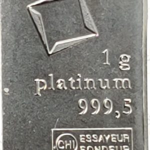 1 gram .9995 fine Platinum bar (brand varies)